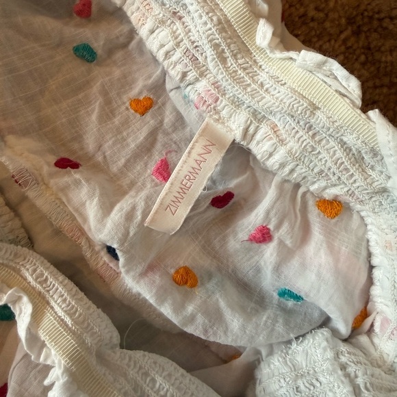 Zimmermann White with Colorful Heart Embroidery - Picture 2 of 4
